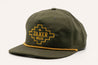a Greenbelt Rope Hat with the word Zilker Belts on it.